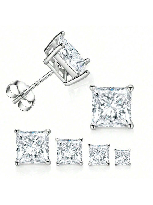 Pendientes S925 con moissanita